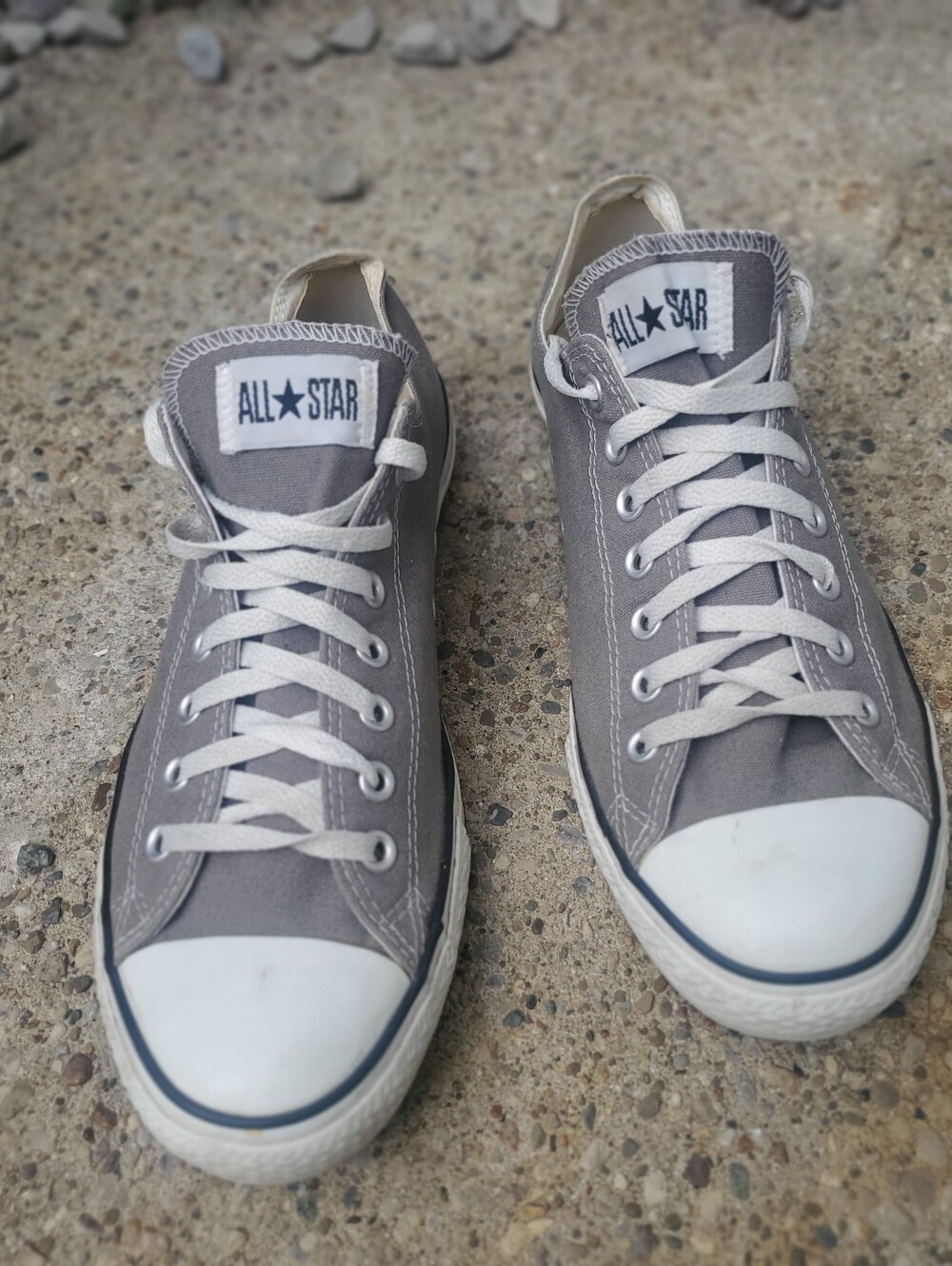 Converse All Star Low-Top Sneakers in Gray and White - Picture 5 of 6